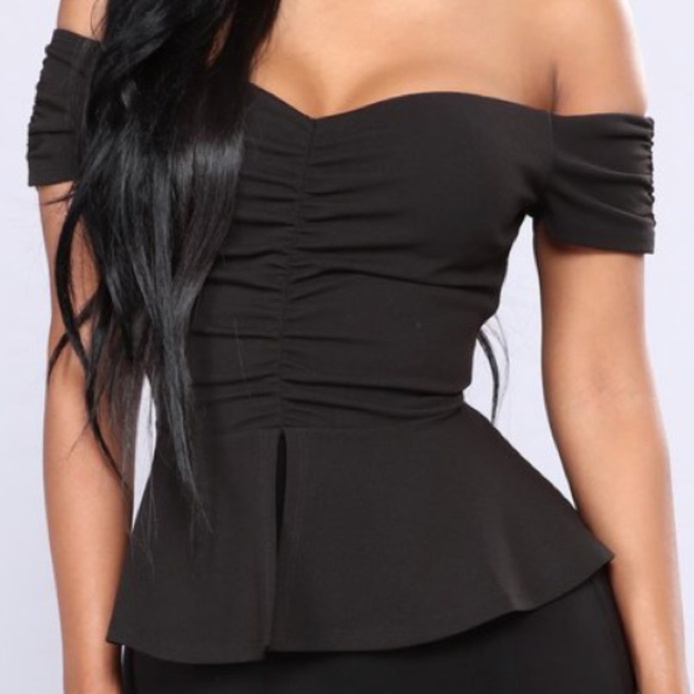 Black Peplum Top